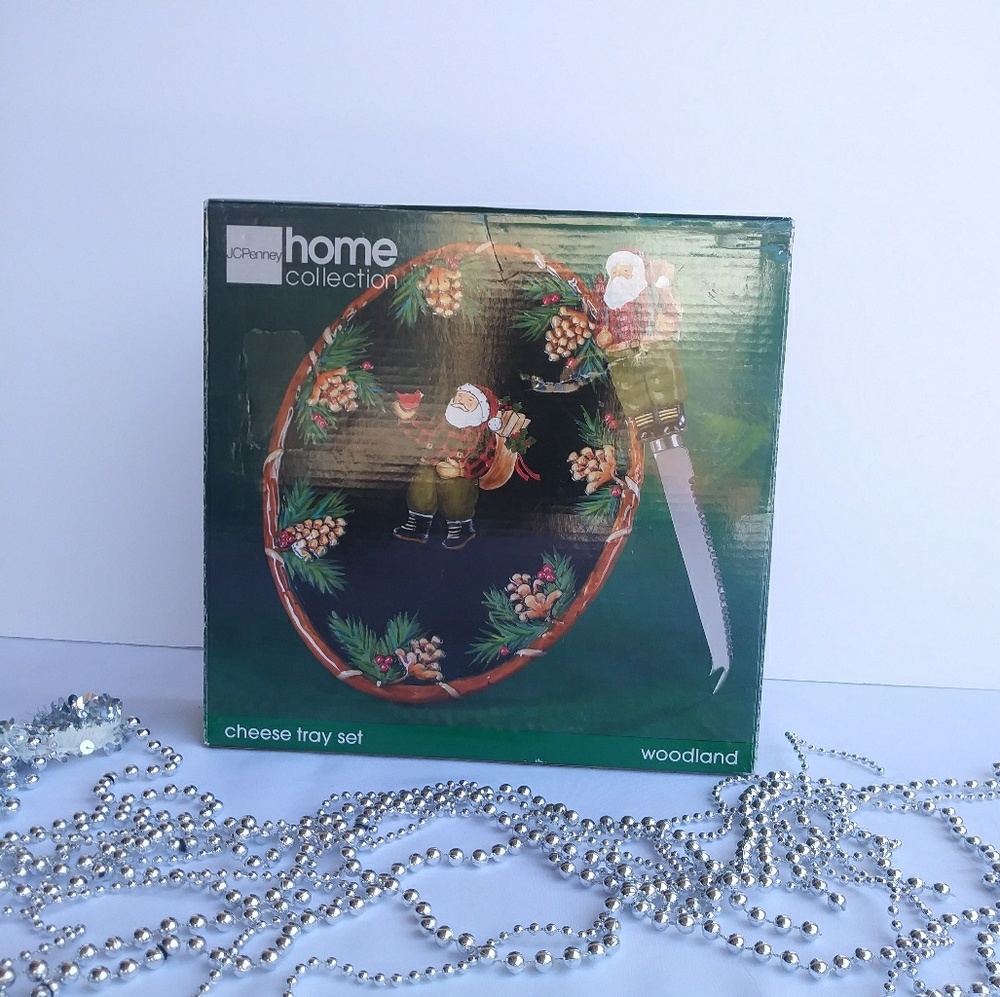 CHRISTMAS HOME COLLECTION CHEESE TRAY SET. - Picture 2 of 8